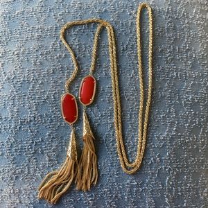 Red Kendra Scott Wrap Necklace (Discontinued)